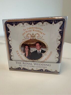 HRH Prince William & Kate Middleton Commemorative Royal Wedding Cork Coasters -